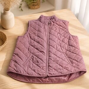 Old Navy Women's Mauve Puffer Vest Size Medium